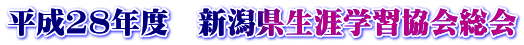 平成28年度　新潟県生涯学習協会総会